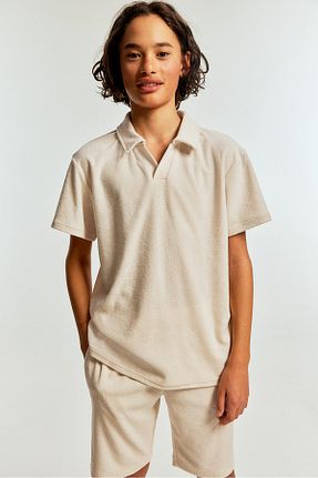 تیشرت سفید بچه گانه یقه پولو H&M - کد 862599336