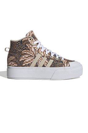 کفش اسنیکر بژ زنانه بند دار adidas - کد 843210906