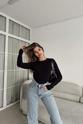 بلوز مشکی زنانه ساده mylove - کد 810162180