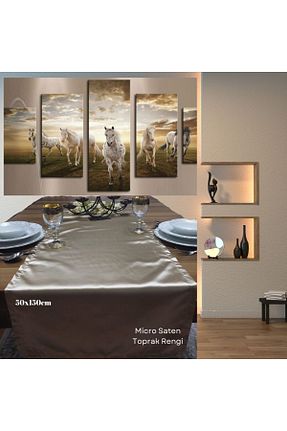 سرویس آمریکائی قهوه ای مستطیل Leora Home - کد 862624143