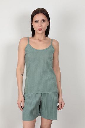 ست لباس راحتی سبز زنانه ساده GİYSA - کد 804056767