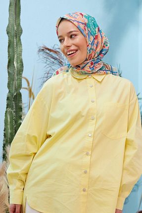 روسری آبی پنبه پلی استر İpekhan - کد 329994481