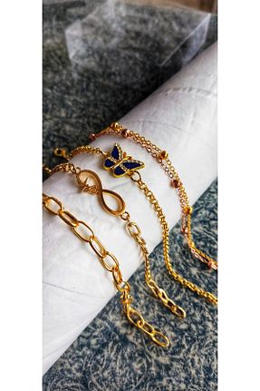 دستبند جواهر طلائی زنانه زیرکن Home - کد 862631956