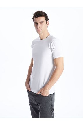 تیشرت سفید مردانه Skinny LC Waikiki - کد 816899436