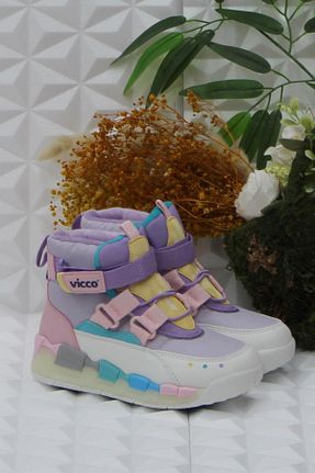 بوت / نیم بوت سفید بچه گانه چرم مصنوعی Vicco - کد 862636393
