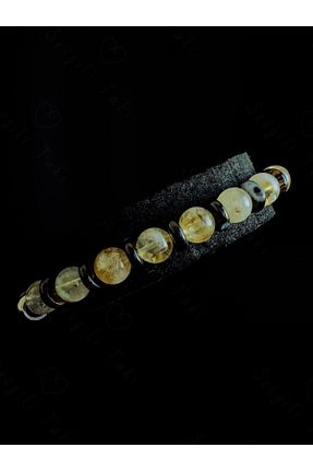 دستبند استیل (فولاد) قهوه ای زنانه سنگ طبیعی SEVGİLİ TAKI - کد 797874125
