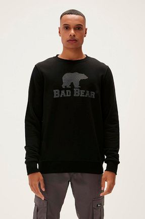 سوئیشرت مشکی مردانه Slogan Bad Bear - کد 342689892