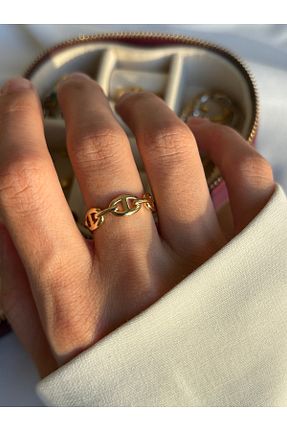 انگشتر جواهر طلائی زنانه روکش طلا ringbox - کد 862638045