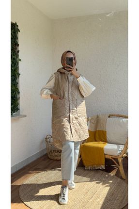 جلیقه حجاب بژ زنانه کلوش MODA VEDAT - کد 862642413