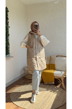جلیقه حجاب بژ زنانه کلوش MODA VEDAT - کد 862642413