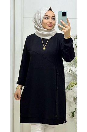 تونیک حجاب مشکی زنانه بافتنی Ebrarengiz Moda - کد 862688762