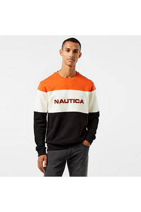 سوئیشرت نارنجی مردانه چاپی Nautica - کد 862722102