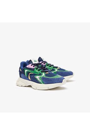 کفش اسنیکر آبی زنانه بند دار Lacoste - کد 814367522