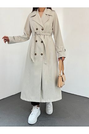ترنچکت طوسی زنانه پنبه پلی استر Modamorfo - کد 759964155