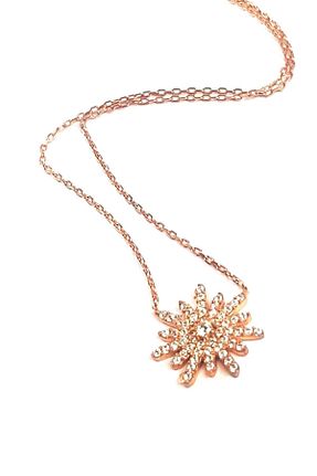 گردنبند نقره طلائی زنانه 925 عیار OSESHOP - کد 52722288