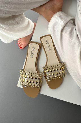 دمپائی نارنجی زنانه پاشنه تخت Mupa Shoes - کد 839324459