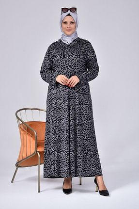 لباس سایز بزرگ سرمه ای زنانه ویسکون Ferace - کد 475712254