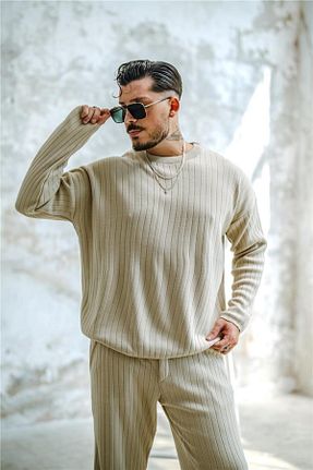 پلیور بژ مردانه ساده OUTFİT MAN - کد 862738748