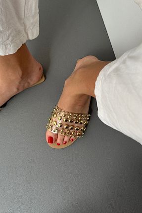 دمپائی نارنجی زنانه پاشنه تخت Mupa Shoes - کد 839324459