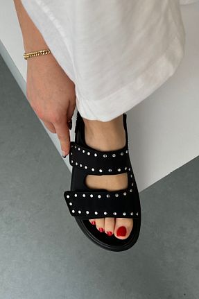 دمپائی مشکی زنانه چرم مصنوعی Mupa Shoes - کد 833681012