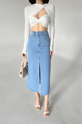دامن آبی زنانه پنبه ای XRAY JEANS - کد 862748654
