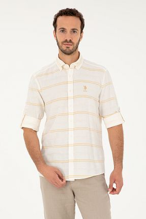 پیراهن بژ مردانه یقه پیراهنی U.S. Polo Assn. - کد 838743009