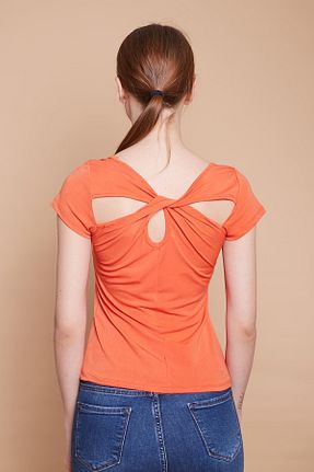 بلوز نارنجی زنانه ساده Jument - کد 685595286