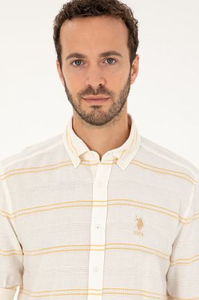 پیراهن بژ مردانه یقه پیراهنی U.S. Polo Assn. - کد 838743009