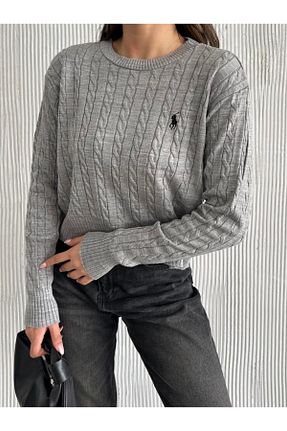 پلیور طوسی زنانه ساده oshebu - کد 862779180