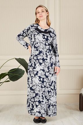 لباس سایز بزرگ سرمه ای زنانه ویسکون Ferace - کد 834613307