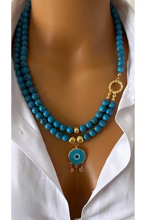 گردنبند جواهر طلائی زنانه روکش طلا Nevaa Still - کد 858630981