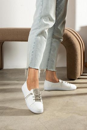 کفش اسنیکر سفید زنانه چرم ShoeTek - کد 748604932