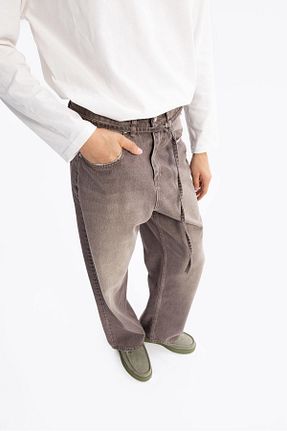 شلوار جین قهوه ای مردانه پاچه لوله تفنگی GIESTO - کد 862789079