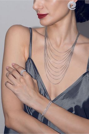 دستبند نقره سفید زنانه 925 عیار So Chic - کد 186894393