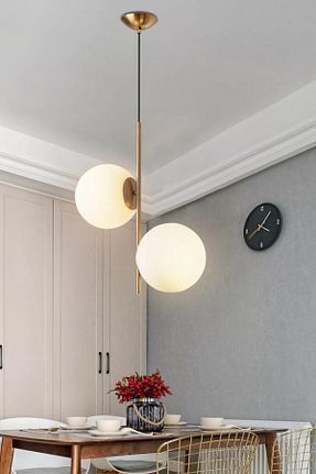 لوستر متالیک شیشه Ömür Avize - کد 96244827