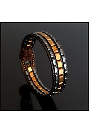 دستبند جواهر قهوه ای زنانه سنگ طبیعی Seven Art Jewelry - کد 359371531