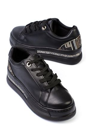 کفش اسنیکر مشکی زنانه چرم ShoeTek - کد 862797093