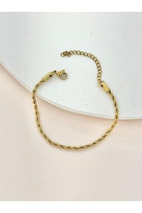 دستبند استیل (فولاد) طلائی استیل ضد زنگ ALDE - کد 862789452