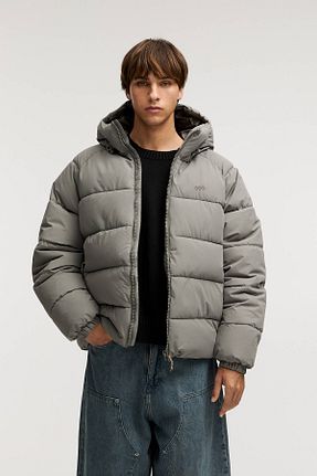 کاپشن طوسی مردانه پلی استر Pull & Bear - کد 862796686