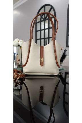کیف دستی بژ زنانه ابعاد بزرگ NahitaTyana - کد 862804789