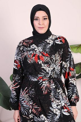لباس سایز بزرگ مشکی زنانه ویسکون Ferace - کد 790312406