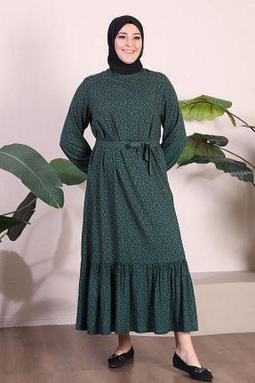 لباس سایز بزرگ سبز زنانه ویسکون Ferace - کد 790487879