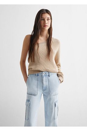شلوار جین متالیک زنانه رگولار MANGO Teen - کد 789095908