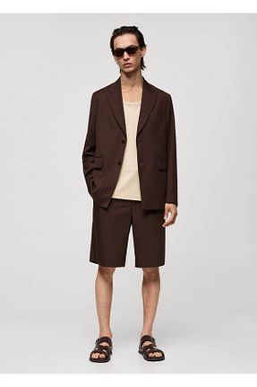 شلوارک و برمودا قهوه ای مردانه Relaxed MANGO Man - کد 842001867