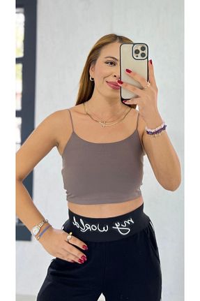 بلوز قهوه ای زنانه ساده İrka Moda - کد 861061425