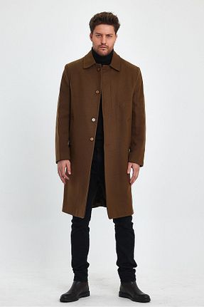 پالتو پشمی قهوه ای مردانه رگولار TREND KOMBİN - کد 791053032