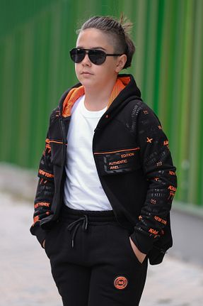 ست کرمکن اسپرت نارنجی بچه گانه پنبه ای Pina Kids - کد 862820299