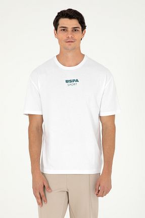 تیشرت سفید مردانه یقه دوچرخه U.S. Polo Assn. - کد 857290748