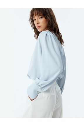بلوز آبی زنانه ساده Koton - کد 849586945