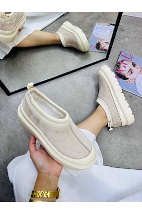 بوت / نیم بوت بژ زنانه پشمی DUXAL SHOES - کد 858601416